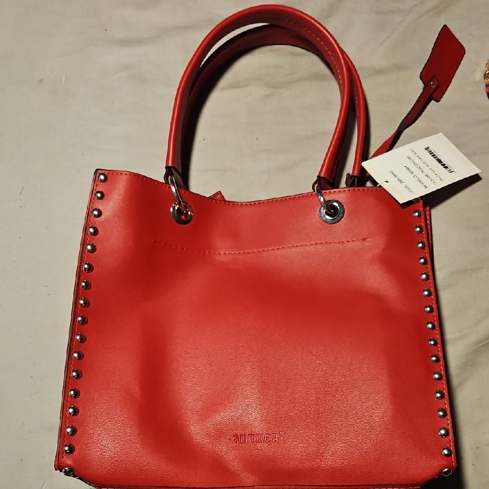 Andrea Red Drawstring Bag - Picture 2 of 5